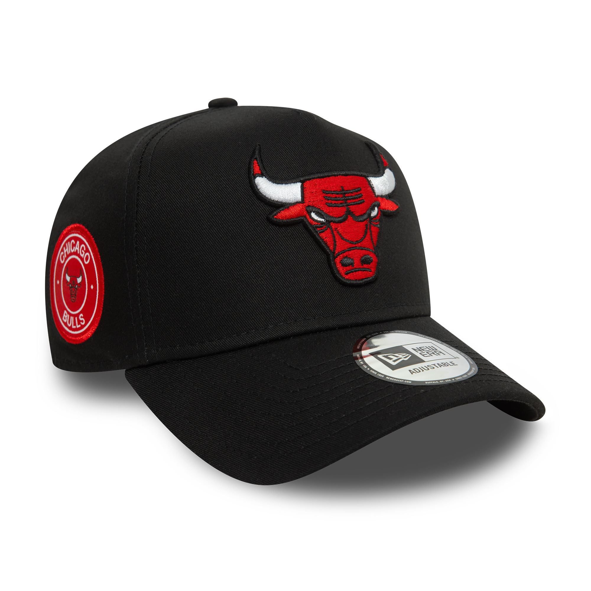 New Era NBA Cap Chicago Bulls Basketball hat Snapback Curved Visor Team Patch Black โ image 1