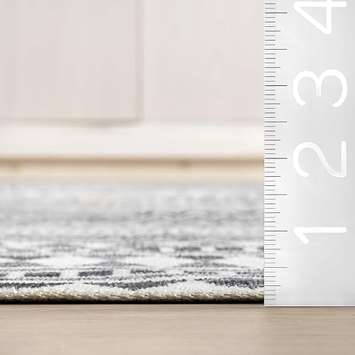 Miniatura 2 de nuLOOM SpinClean - Alfombra de área lavable a máquina, resistente a las manchas con base antideslizante, perfil bajo para sala de estar, dormitorio