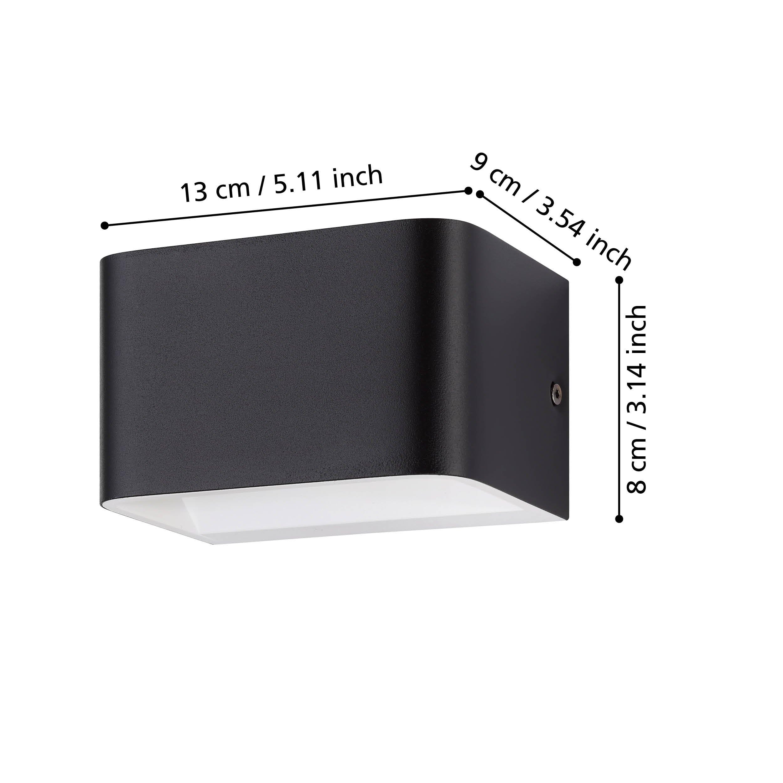 EGLO Sania 5 Wandlamp - LED - 62 cm - Zwart|Wit kopen? Shop bij fonQ