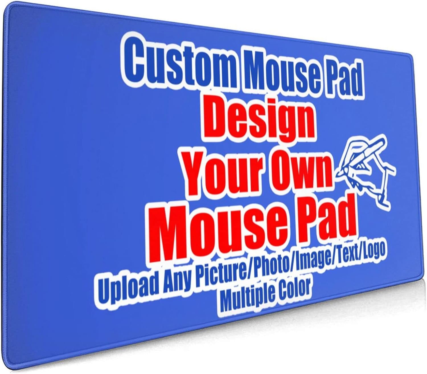35.4x15.7 inch Personalized Gaming Mouse Pad Make Your Own Customized Large Gaming Mousepad Custom Mouse Mat for Office Dorm Personalised Gifts Presents for Gaming Lovers RoyalBlue