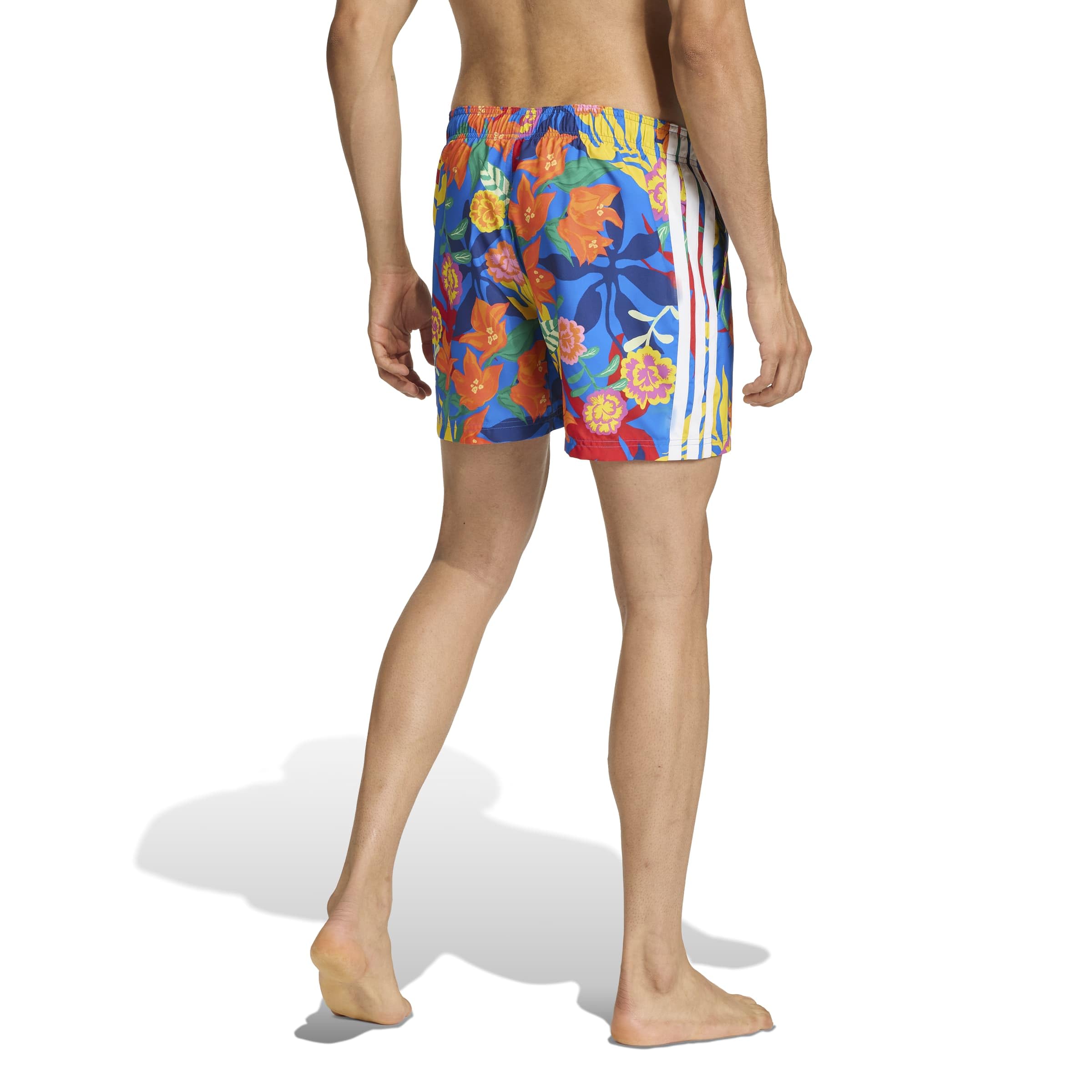 adidas Men's Short de Natation Mexicana Florals 3 Bandes 20,3 CM