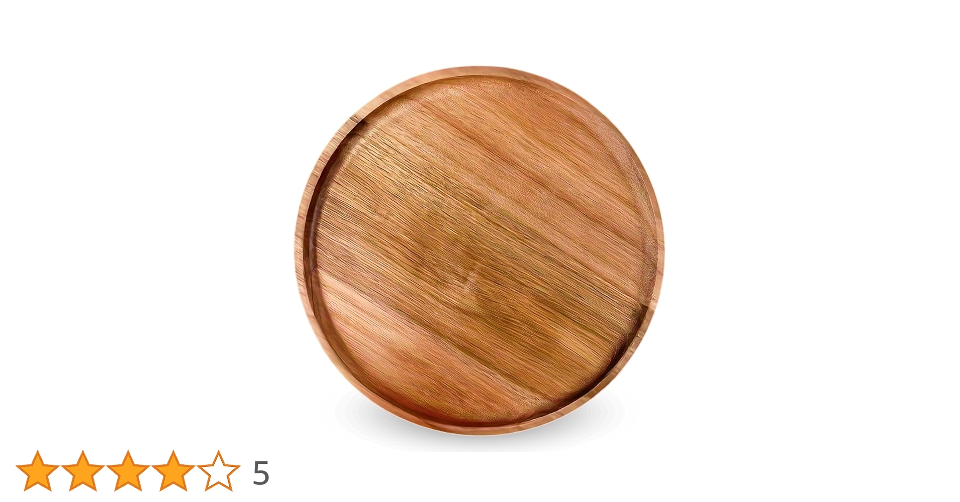 Amazon｜【古き良きデザイン】Chicer 木製お盆 20cm 丸型トレイ