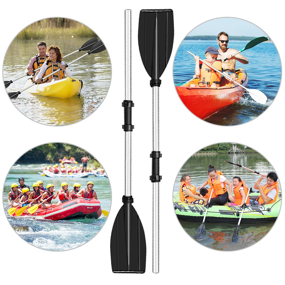Wakects 125cm Pagaia Kayak, Pagaie Leggere in Lega di Alluminio per Adulti, Design Smontabile per Facile Conservazione e Trasporto