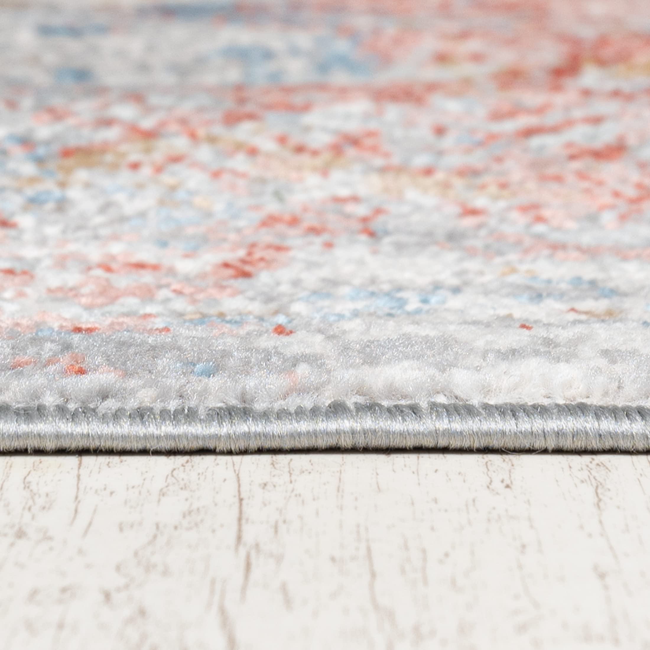 Mazovia Runner Carpet Gang - Moderne Loper Tapijt Bende - Kortpolig Vloerkleed - Keukenloper voor Hal, Slaapkamer, Keuken, Gang - Patroon Abstract - Keuken Loper 70x250 cm - Grijs Bleuw 3