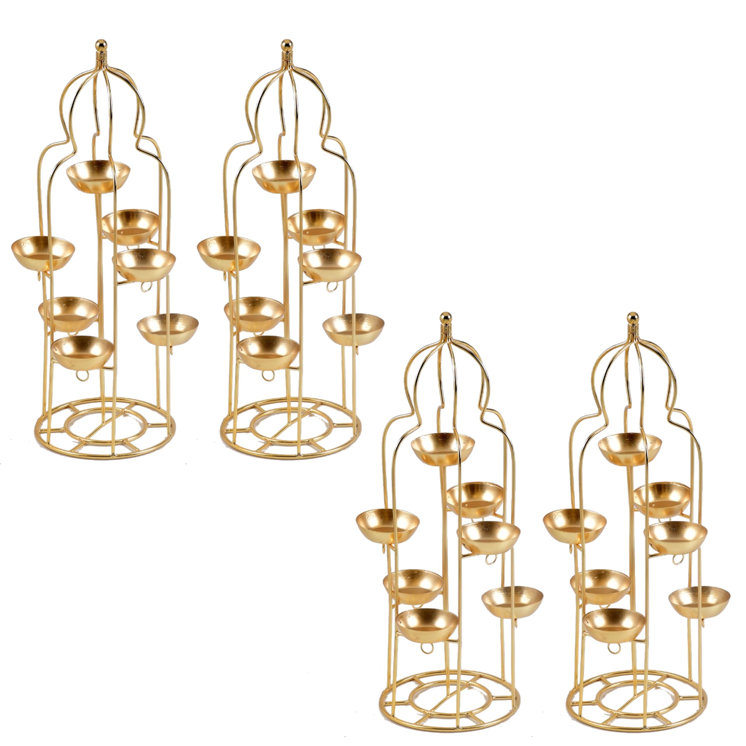 TOYXE Diya Stand Candle Holder for Diwali Decoration Home Shop Offices Golden Pack of 4 Pcs (B0CLJHC7RH) Amazon Price History, Amazon Price Tracker