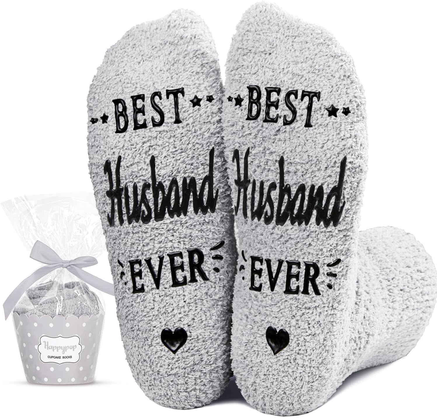 HAPPYPOP Novelty Gifts for Men - Grey Socks for Son in Law Dad Uncle Brother