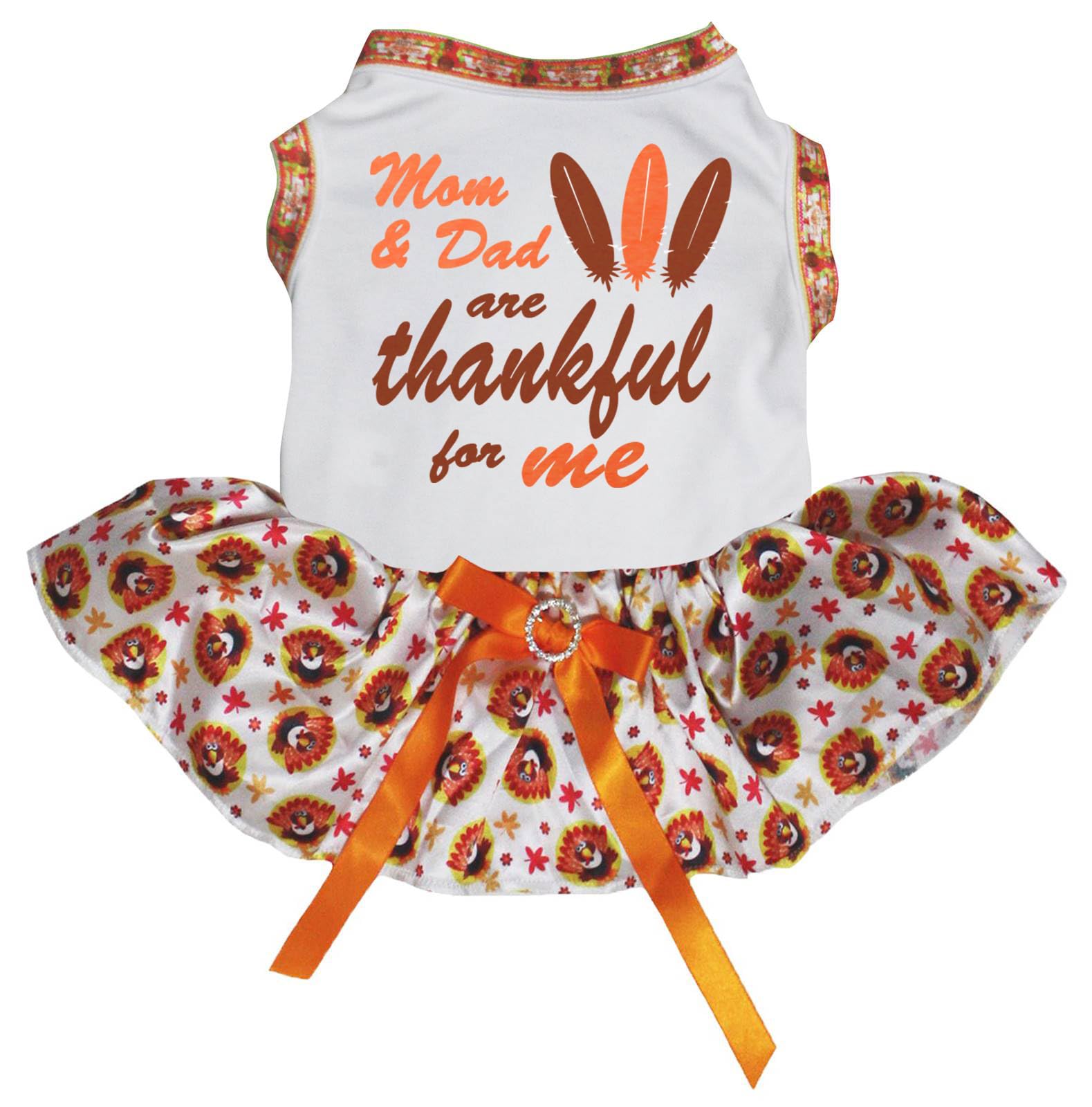 Robe pour chien XXXL blanche dinde de Thanksgiving vêtement grand chien