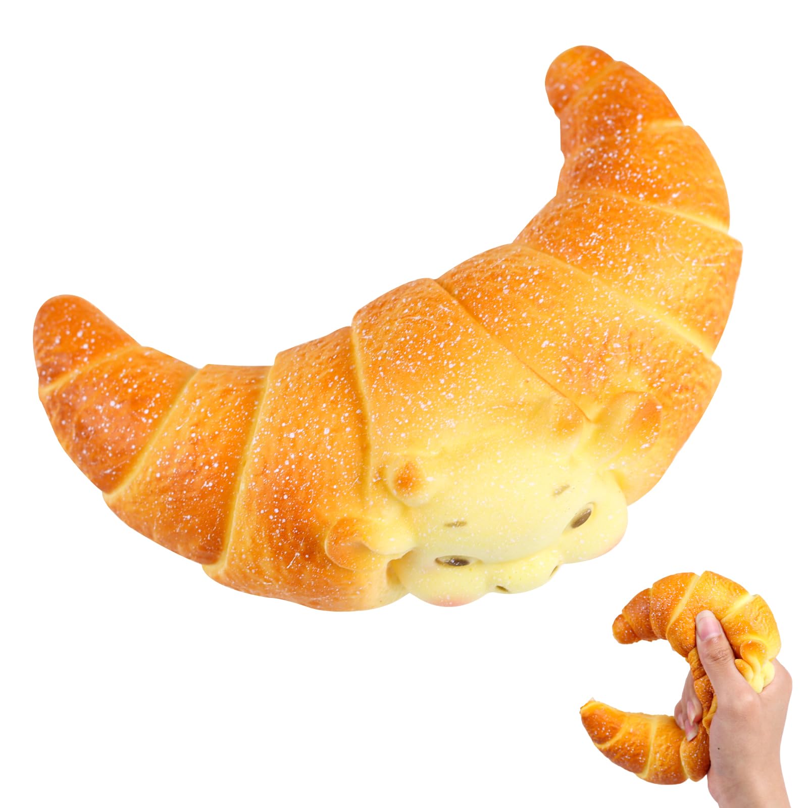 Anboor 6" Fu NIU Croissant Squishy Stress Relief Squishy Toy Slow Rising