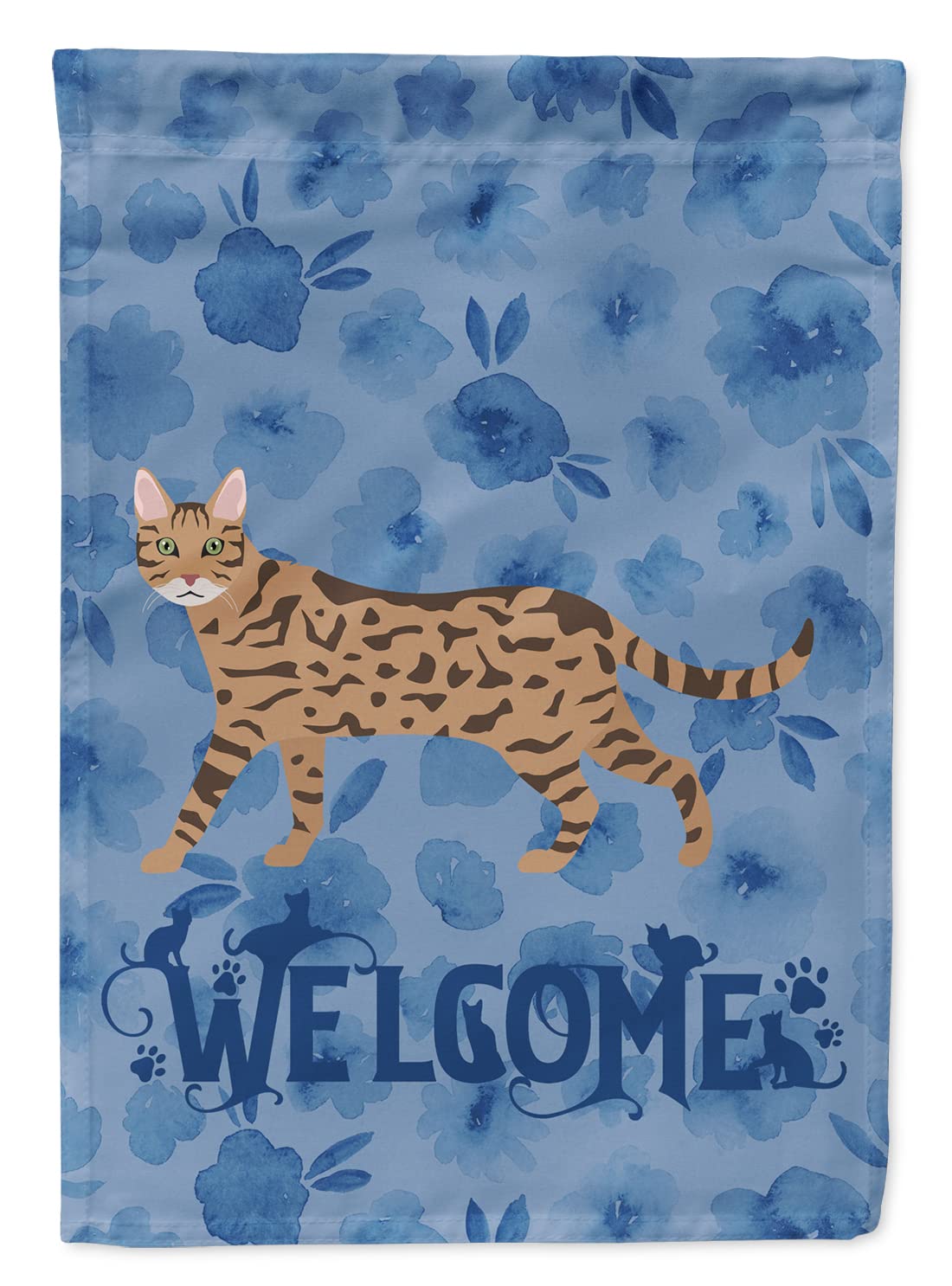 Drapeau Welcome chat Serengeti en toile canvas haut de gamme