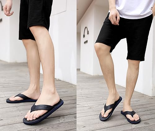 Miniatura 7 de AX BOXING - Chancletas de cuero para hombre, sandalias tipo pata de gallo, casuales y cómodas