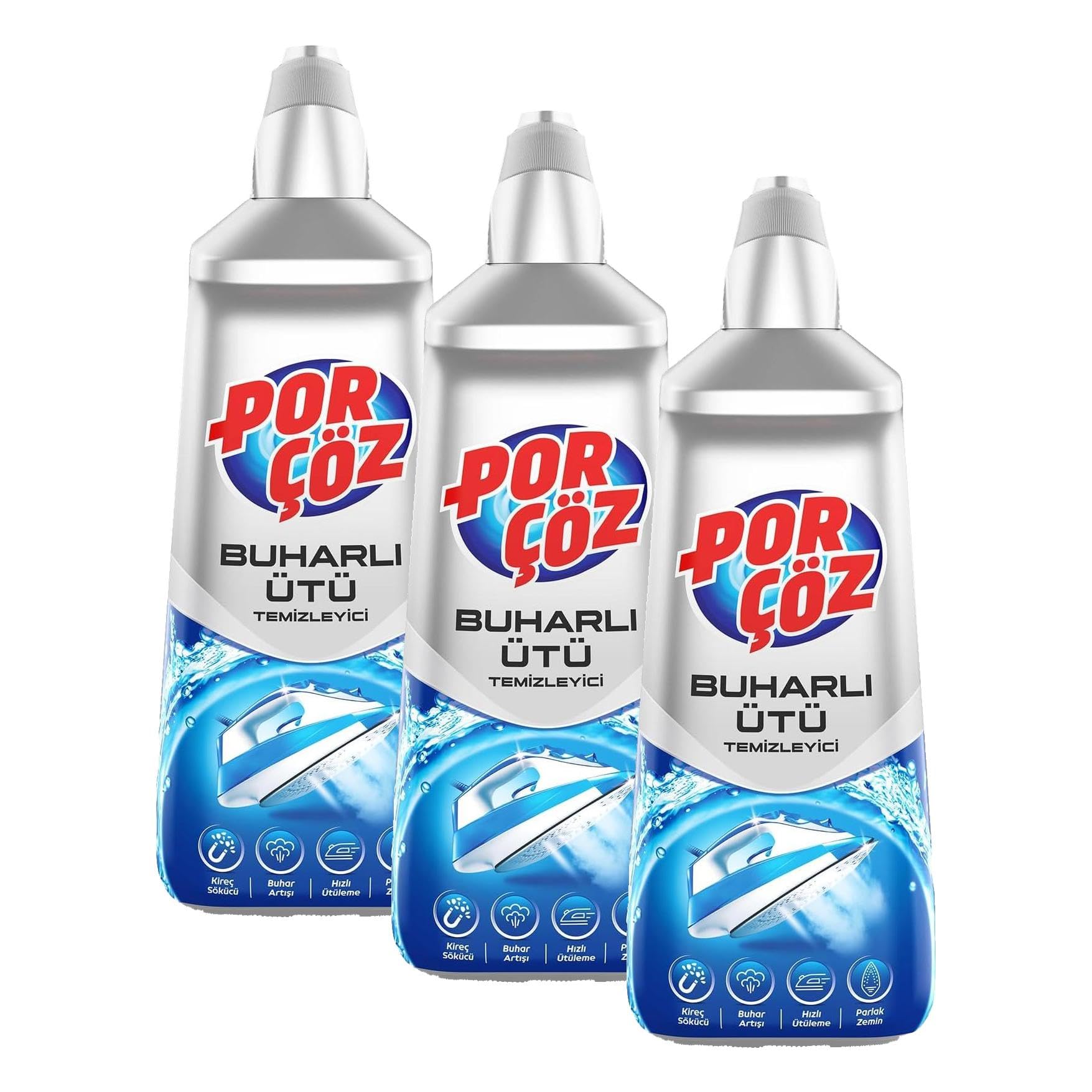 Porçöz Buharlı Ütü Temizleyici 400 ml (3 paketi)