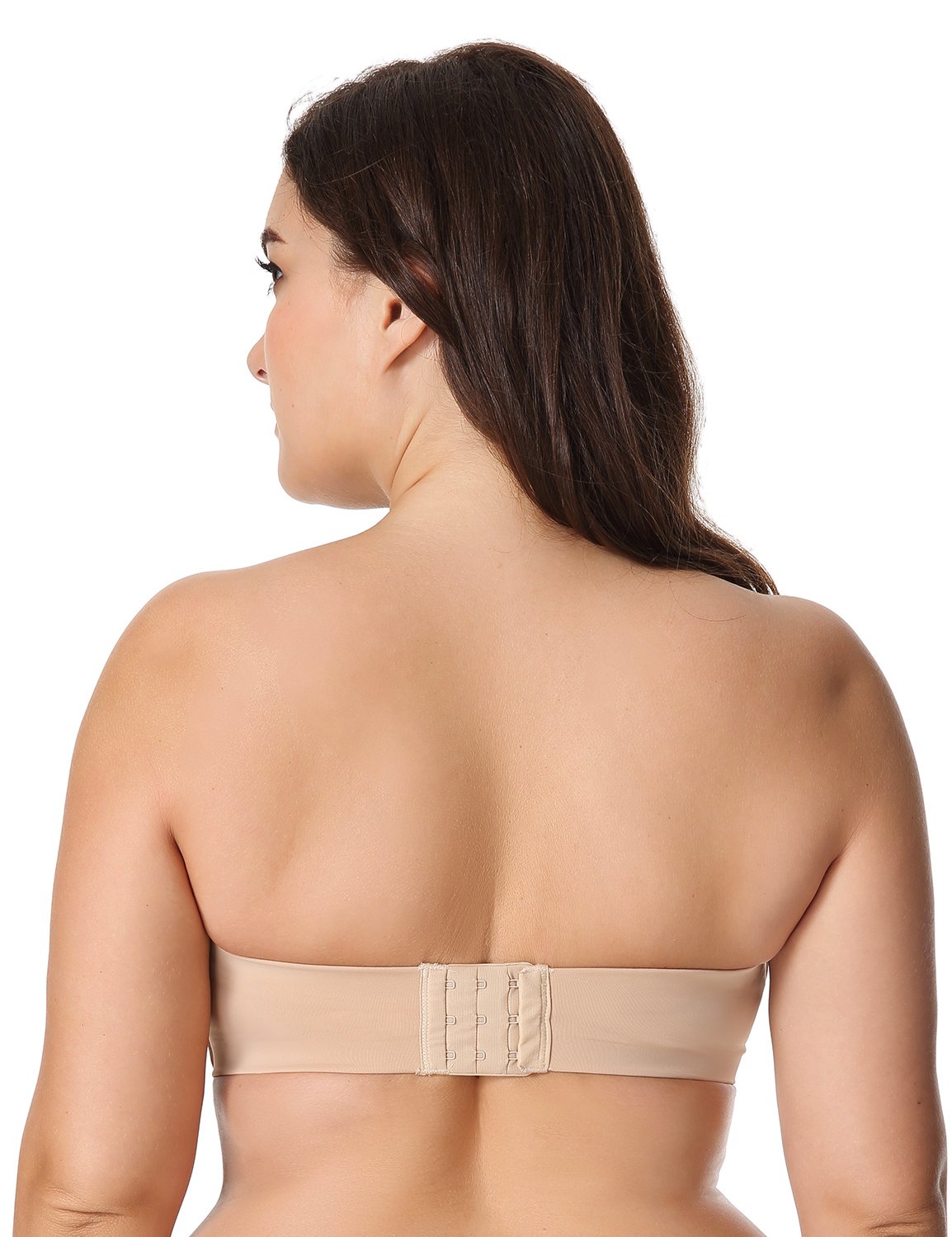DELIMIRA - Sujetador sin Tirantes Push Up con Relleno de Encaje