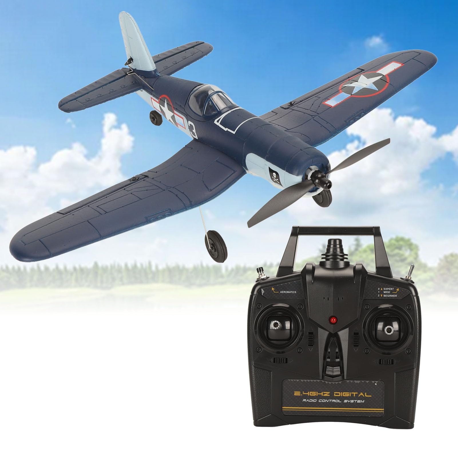 Aereo RC professionale 2.4Ghz Pronto a volare Aereo telecomandato con batteria da 400mAh Tecnologia anti-interferenza per principianti Adulti Volo all'aperto Materiale EPP