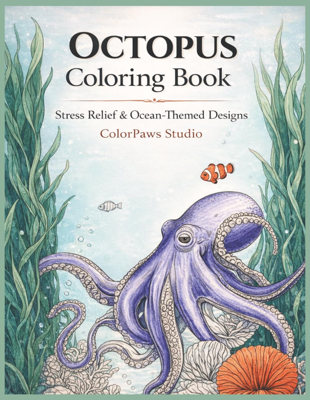 Octopus Coloring Book: Stress Relief & Ocean-Themed Designs (ColorPaws Studio)