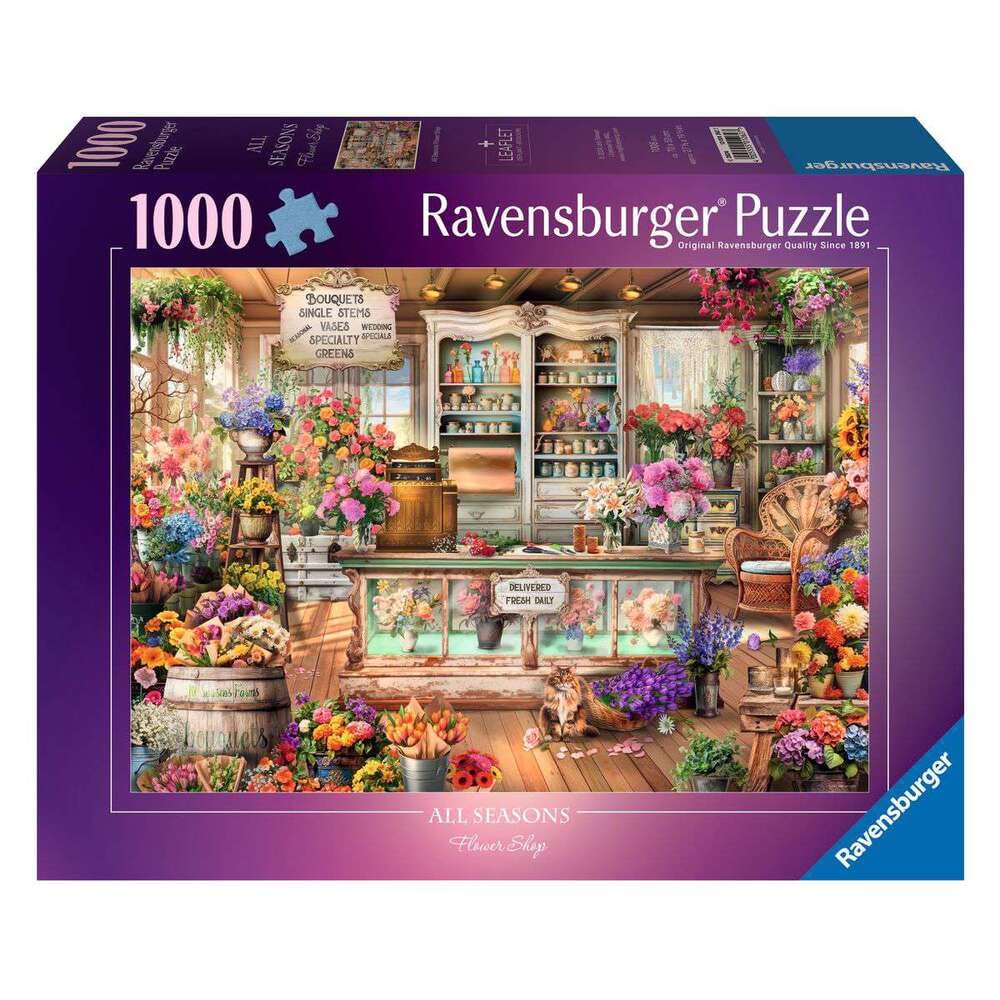 Amazon.com: Ravensburger All Seasons Flower Shop 1000 Piece Jigsaw