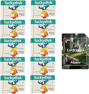 Luckydisk 10Pack Wholesale Micro SD Card 512MB(NOT GB) MicroSD Memory Card in Bulk for Small Files NOT for Camera