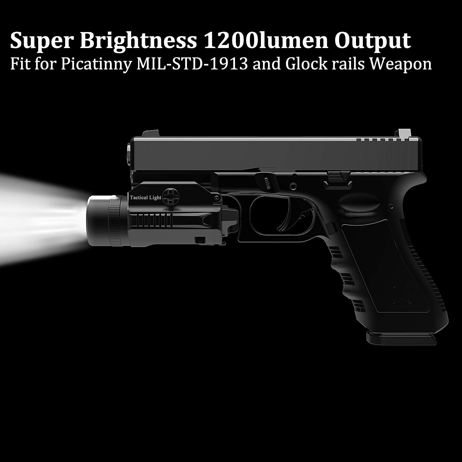 Holiday Deals 🛒 SKYWOODS 1200 Lumen Compact Pistol Weapon Light for Picatinny MIL-STD-1913 and Glock Pistol Weapon Lights with 2 x CR123A Batteries Exclusive Discount 🔥 SKYWOODS 1200 Lumen Compact Pistol Weapon Light for Picatinny MIL-STD-1913 and Glock Pistol Weapon Lights with 2 x CR123A Batteries