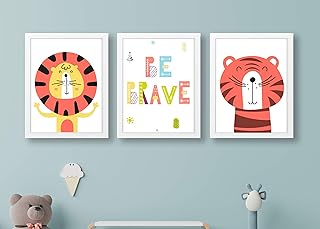 Nursery Prints - Scandi Safari Animals Print - Set of Nursery Prints - Nursery Wall Picture - Nursery Wall Art - Kids Bedroom - Playroom - Jungle Animals
