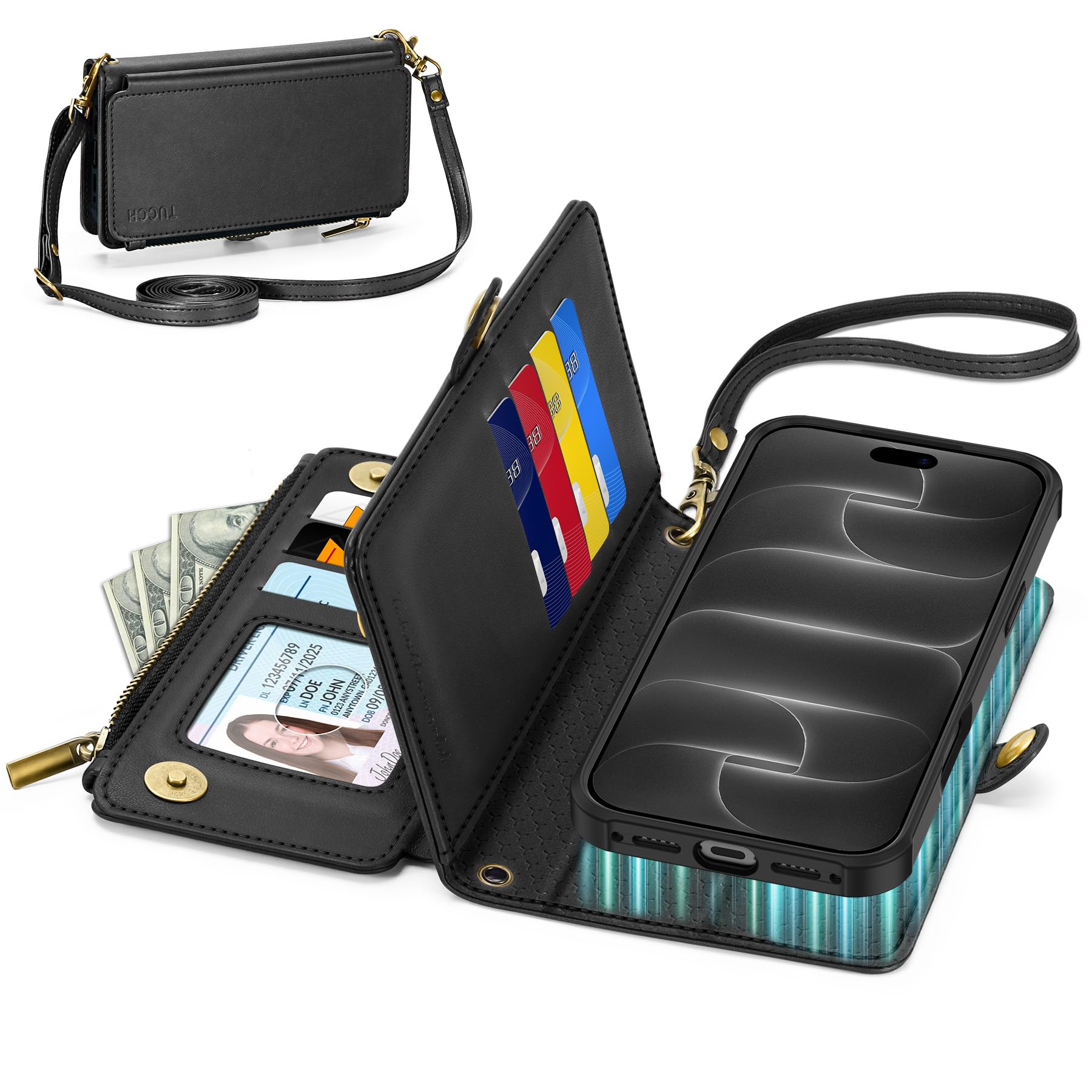 Amazon.com: TUCCH Crossbody Wallet Case for iPhone 18 Pro Max & 17