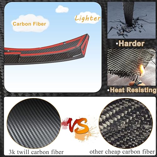 Miniatura 4 de MCARCAR KIT Labio frontal de fibra de carbono real para BMW M3 G80 M4 G82 G83 2021-2025 Parachoques delantero Splitter Spoiler Air Chin Body Kit