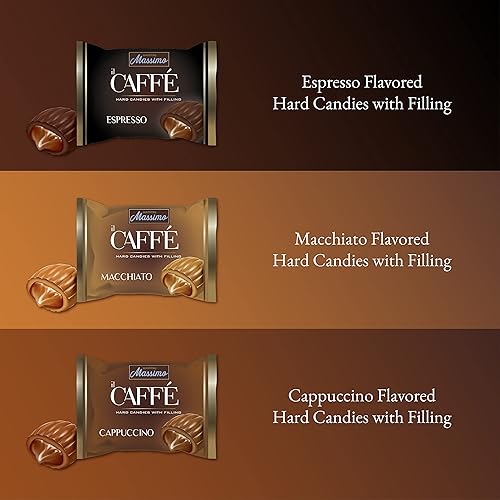 Miniatura 4 de Maestro Massimo IL Caffè Best Coffee Candy Surtido envuelto individualmente con relleno - Macchiato, espresso, capuchino, 2.2 libras (paquete de 1)