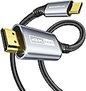 USB-C to HDMI Cable 6Ft [4K@60Hz] High-Speed USB Type C to HDMI 2.0 Braided Cord (Thunderbolt 3/4 Compatible) for iPhone 15 Series, MacBook Pro/Air, iPad Pro, Galaxy S8 to S23