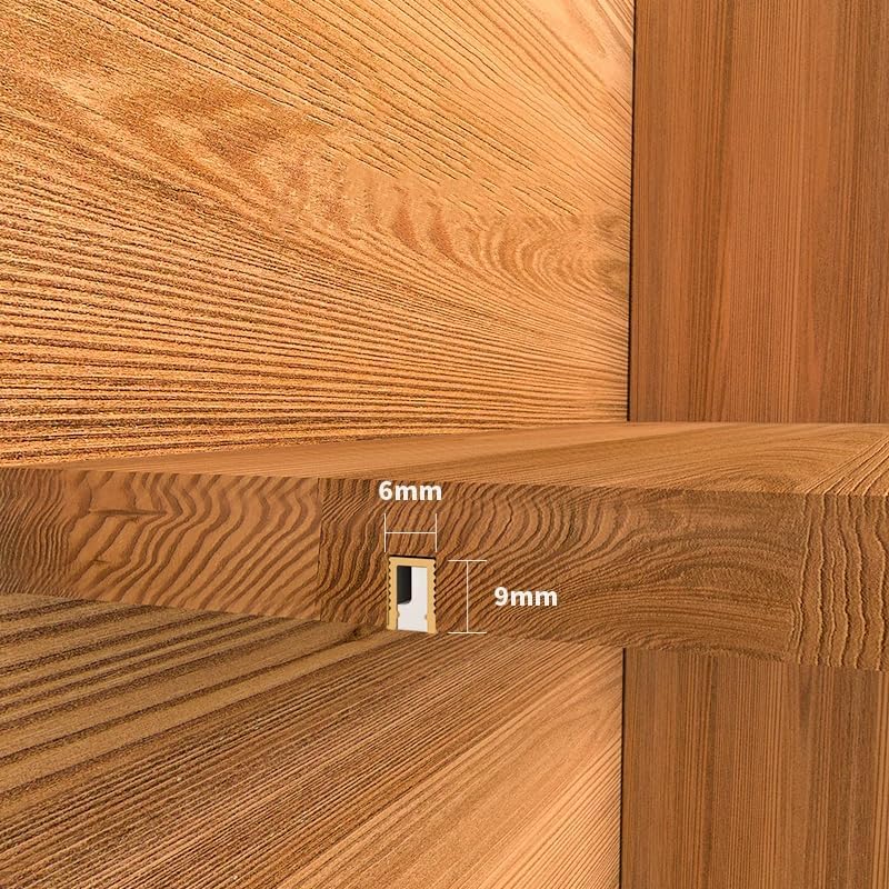 6*9mm LED Cabinet Light Strip Ultra-thin Silicone Aluminum Profile Wardrobe Showcase Built-in Recessed Hidden Layer Shelf Lamp Without LED Strip Customized Length Quantity (10, Length: 100cm)