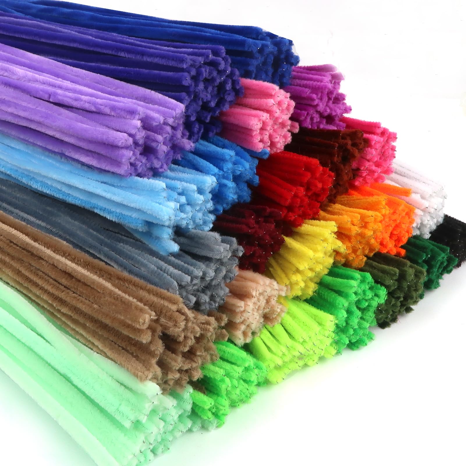 Caydo 360 pezzi di pulitori per pipe 40 steli di chenille di colori assortiti per arte e mestieri, forniture per l'artigianato dei bambini (6 mm x 30 cm