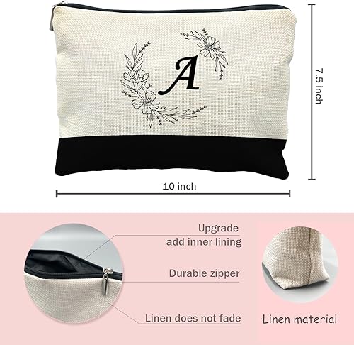 Miniatura 8 de Likjad Bolsa de cosméticos para dama de honor, bolsa de maquillaje personalizada, bolsa de maquillaje personalizada con monograma inicial, regalos