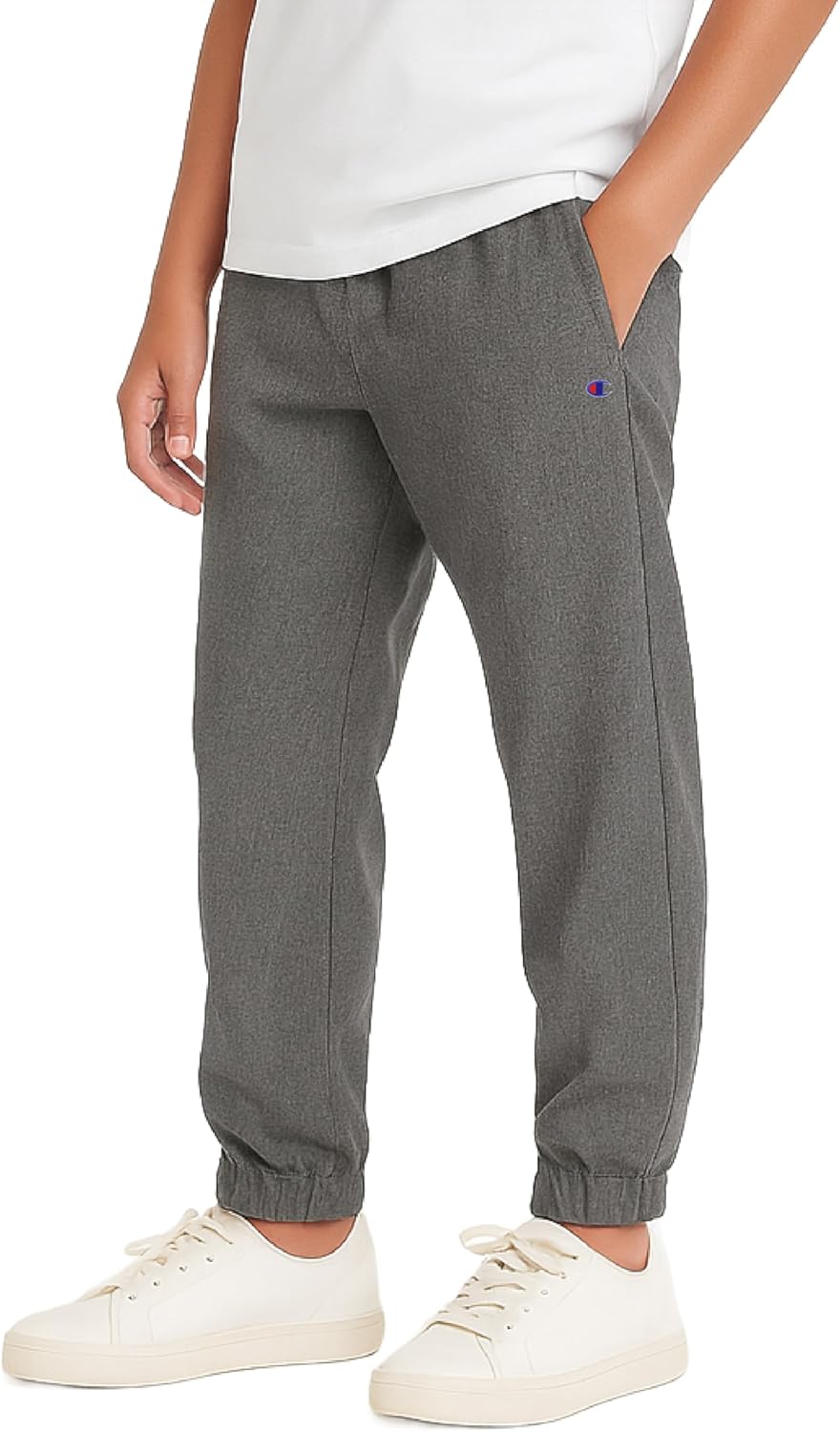 Champion Boys Twill Jogger Pants Stretch Cotton Athletic Pant with Pockets