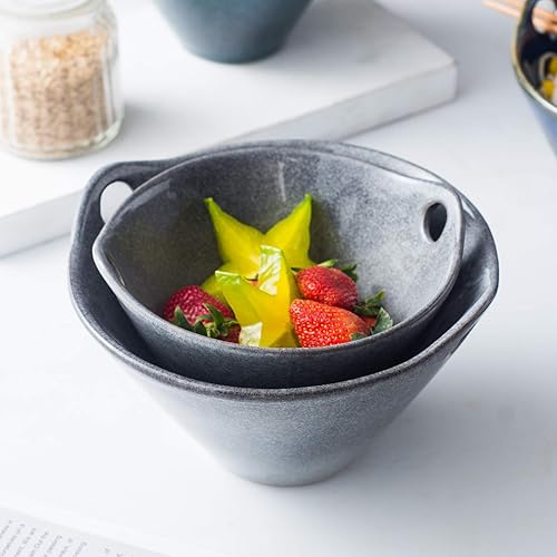 Miniatura 8 de UNICASA Juego de 2 cuencos japoneses para ramen con palillos, cucharas y reposos, 20 onzas, para fideos de porcelana profunda, Udon, Pho, ensalada,