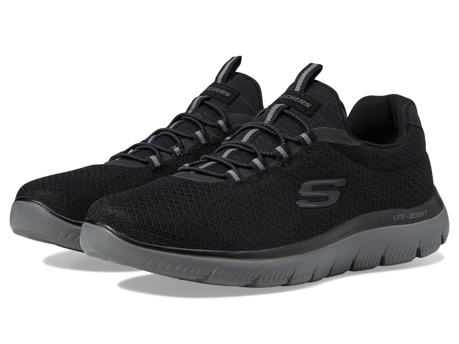 Skechers Summits, Scarpe da Ginnastica Uomo, Black Mesh Charcoal Trim, 39.5 EU