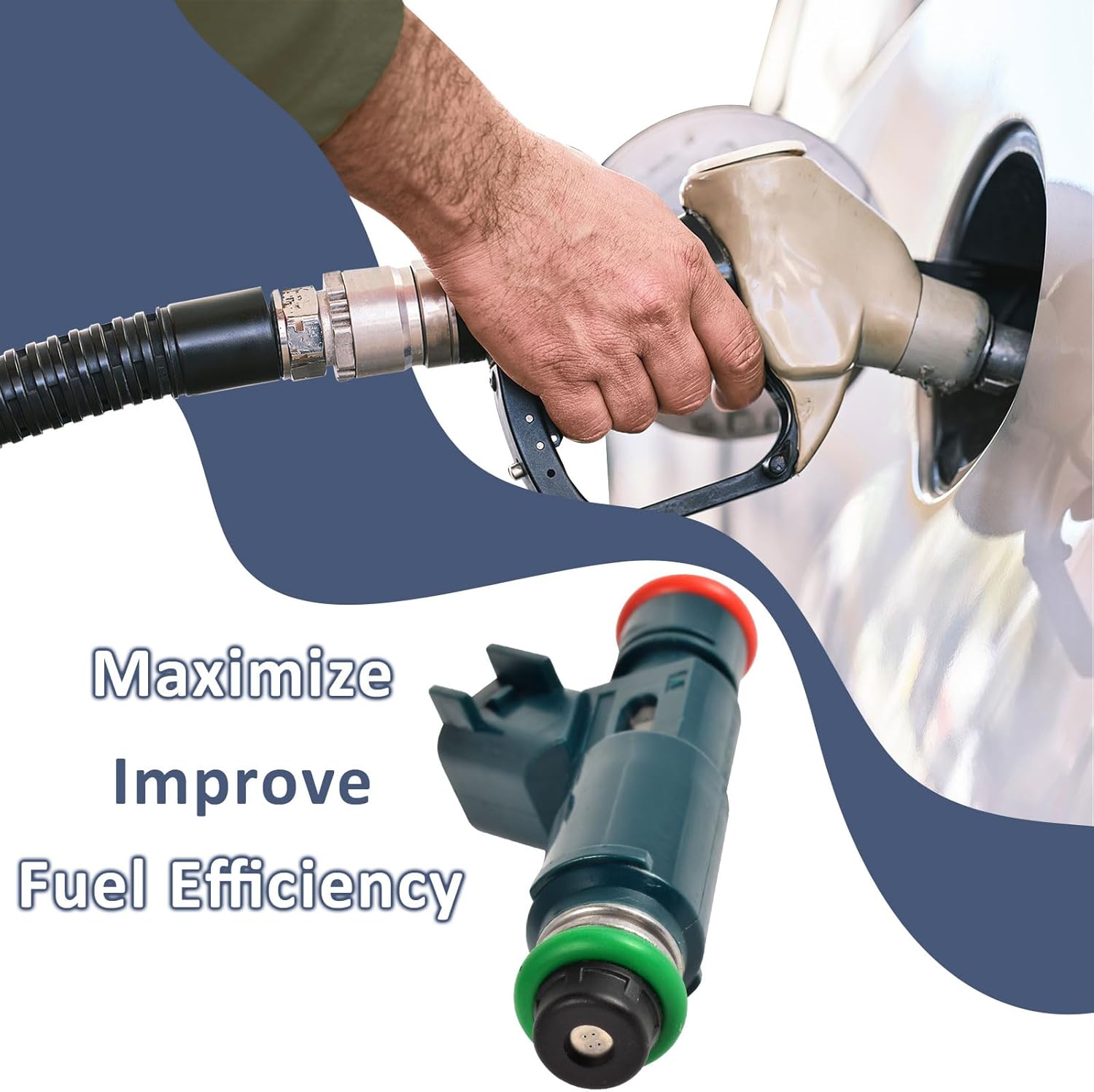 AJ5113250 OE 3.0L Fuel Injectors,Compatible with/Mazda 6 2003-2008,Compatible with/Mazda 3.0 MPV 2002-2006 |4 Holes| |Set of 6|