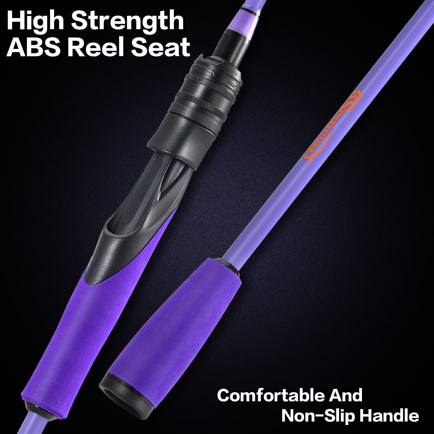 Sougayilang VoidFlare Performance Spinning & Casting Fishing Rod, Lightweight IM6 Graphite with Hook Keeper, EVA Grip