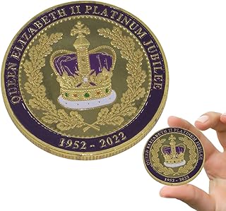 Queen Memorial Coin,Handmade Exquisite Queen Elizabeth II Medallion | Rust-Resistant Her Majesty Queen Uncirculated Coin Collection Badge Souvenir for Adults and Children Jiahua