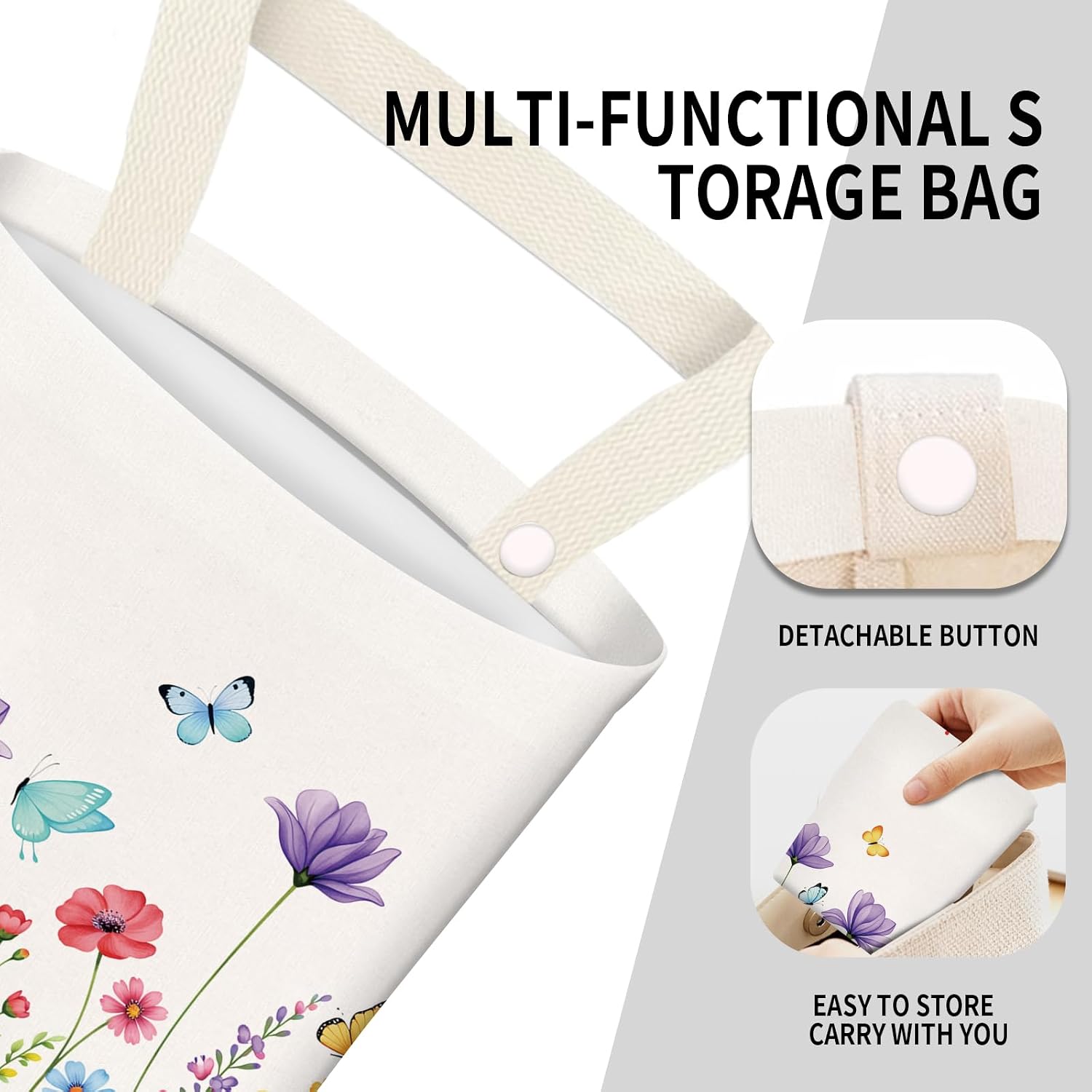 Car Garbage Can, Seat Back Hanging Cute Car Trash Can Bag, Car Organizer and Storage Bag for Travelling, Outdoor Cute Colorful Flowers