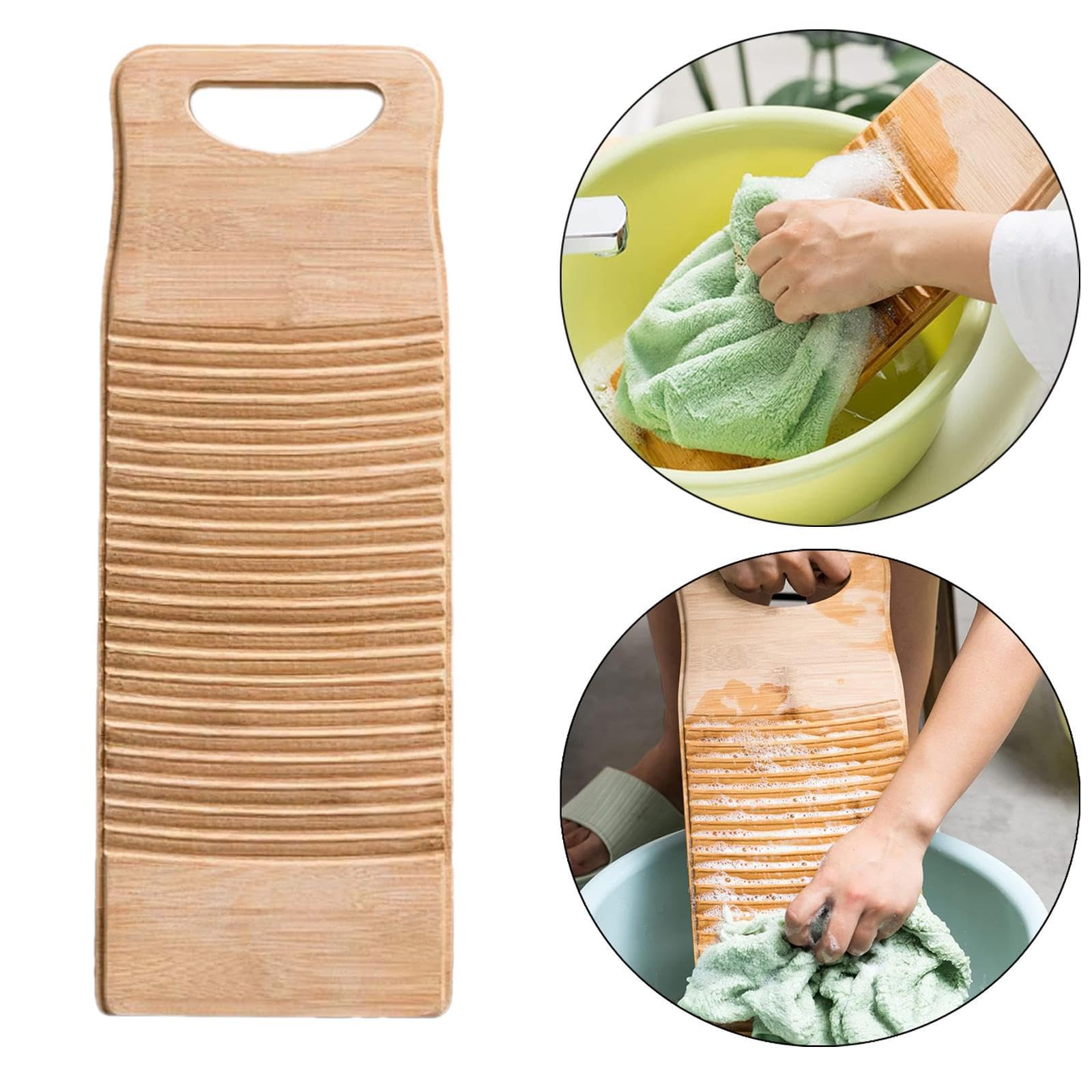 Rechteckiges Waschbrett für Die Wäschereinigung, Handwaschwerkzeug für Kleidung Und Accessoires, 50x18cm