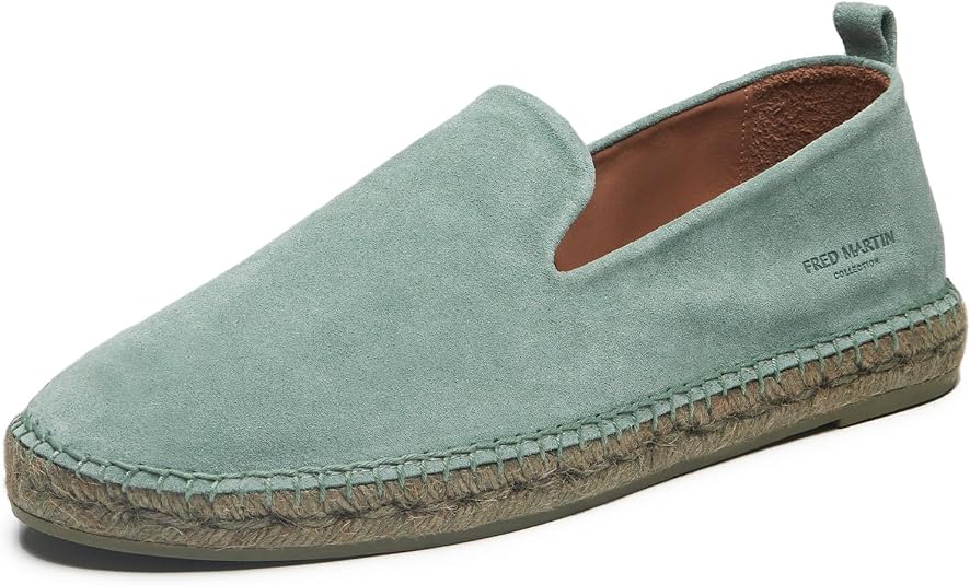 Espadrilles Homme Fred Martin Collection - Daim Et Cuir Premium Fabriquées Main En Espagne