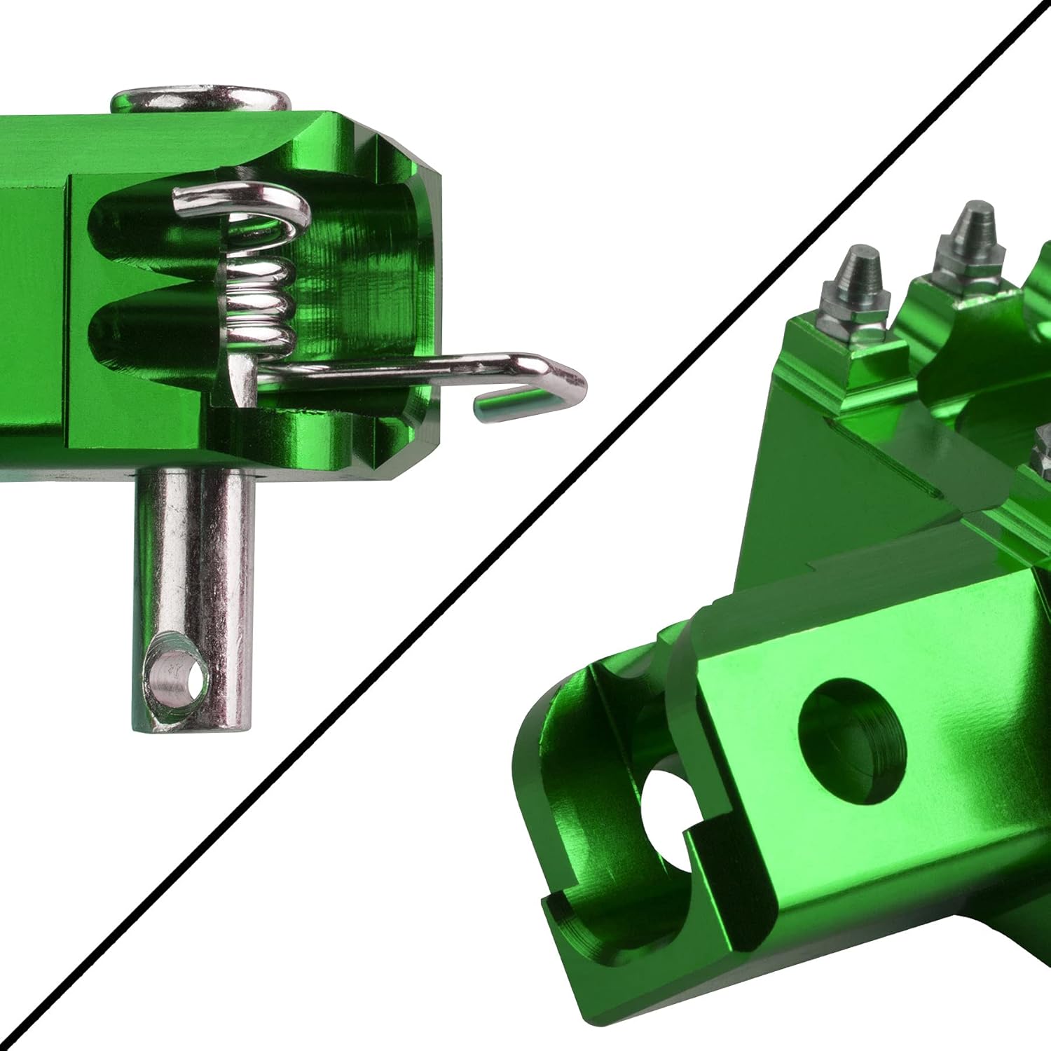 MWMNUN Foot Pegs Motorcycle Footpeg Footrest CNC Universal Compatible with CRF XR 50 70 110 M2R SDG DHZ SSR KAYO Pit Bike -Green