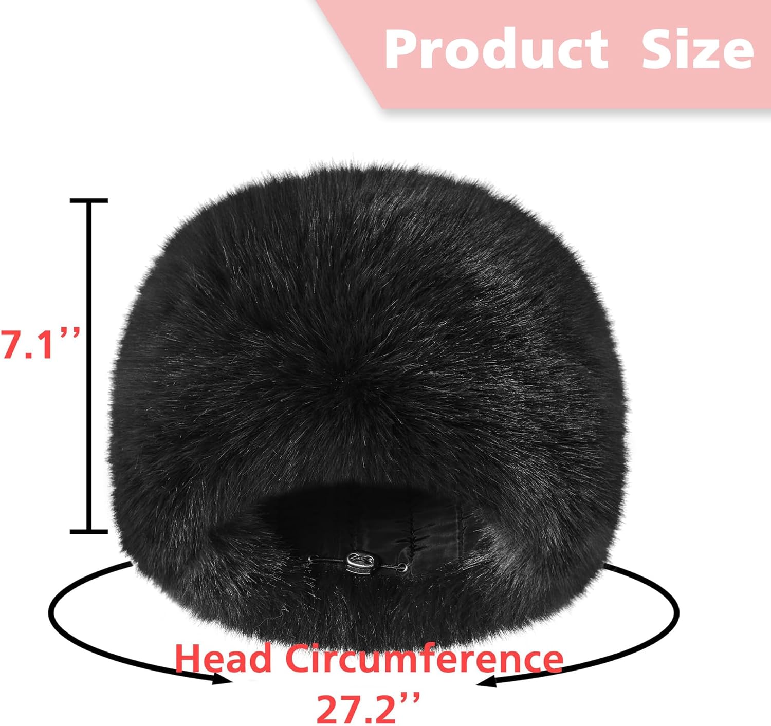 Winter Faux Fox Fur Hat for Women Beanie Skull Cap Furry Bucket Hat Ushanka Cossack Russian Style - Image 5