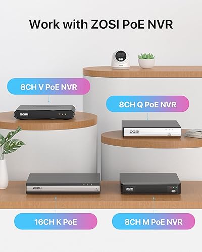 Miniatura 7 de ZOSI Cámara IP PoE complementaria C220 de 4MP QHD 2.5K para exteriores, cámara de vigilancia de 1440p para exteriores al sistema de seguridad del