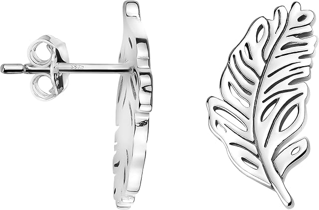 SOFIA MILANI - Women's Earrings 925 Silver - Leaf Stud Earrings - 20731