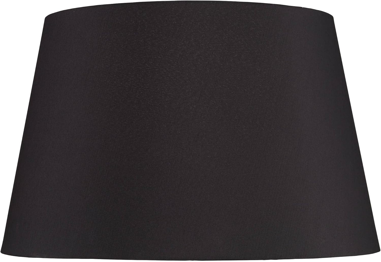Black Faux Silk Large Tapered Drum Lamp Shade (Pre-Assembled) 15" Top x 19.5" Bottom x 12" Slant x 12" High (Spider) Replacement with Harp and Finial - Springcrest