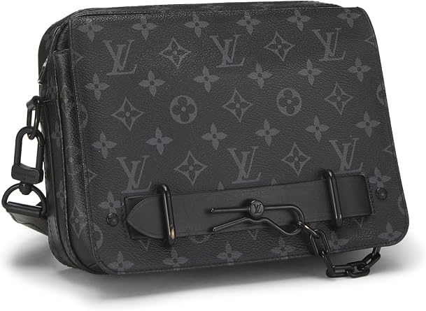 Pre-loved Monogram Eclipse Steamer Messenger, Black