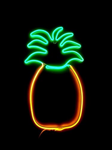 Cuerda de luz LED de neón de piña de 24 pulgadas