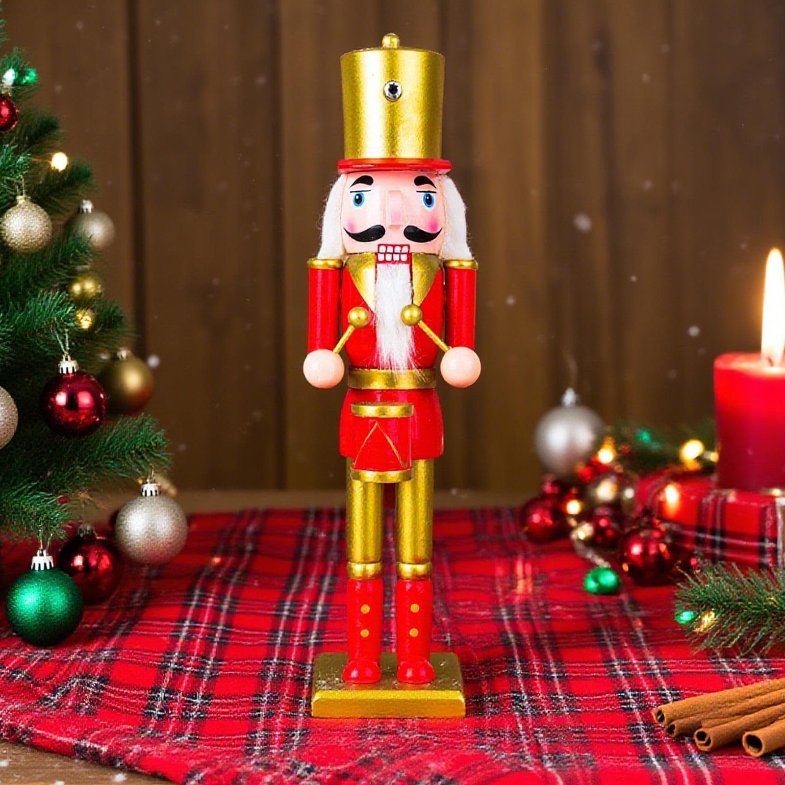 Cascanueces Navideños Cascanueces De Navidad De Madera Decoración | Centros De Mesa Navideños Para Interior Exterior Salón Cocina