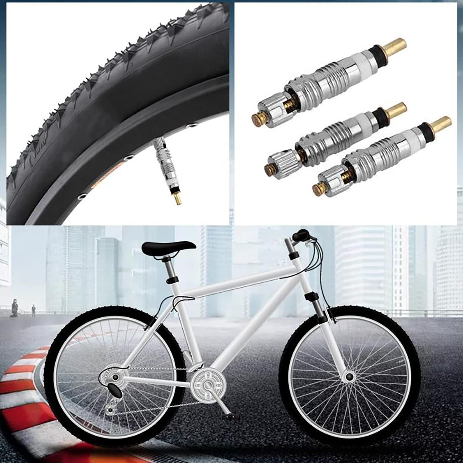 Kit De 18 Pièces Pour Valves Presta - Bouchons, Noyaux, Adaptateurs, Clé - Réparation Et Entretien Vélo/VTT