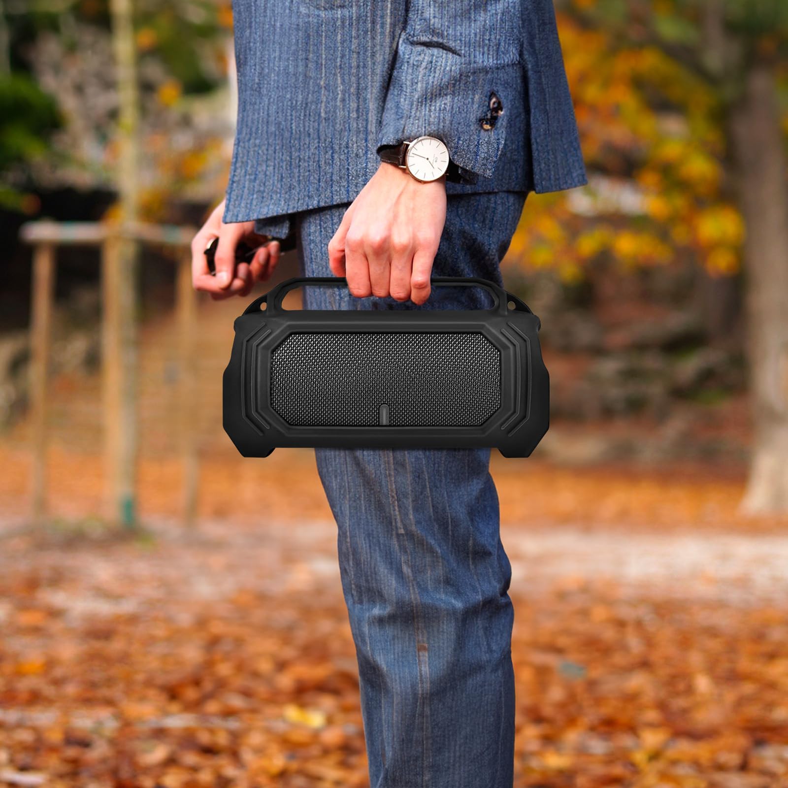 Schutz-Hülle Aus Silikon Für JBL Charge 5 – Mit Karabiner & Trageriemen