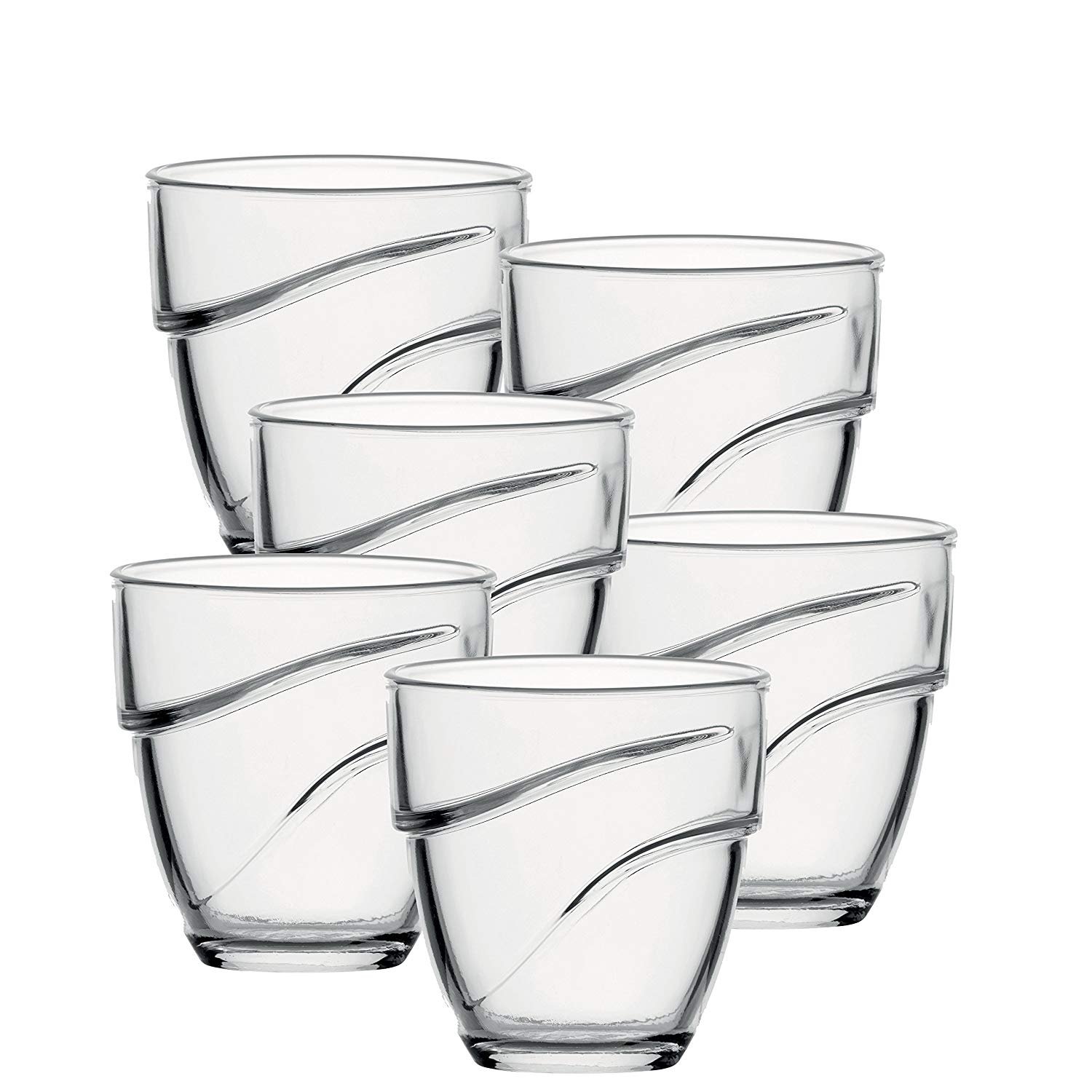 Duralex Wave Stackable Water Glass 270ml - Pack of 6