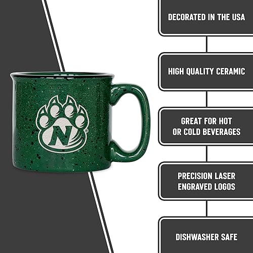 Miniatura 181 de Rico Industries NCAA Utah Utes - Taza de café personalizada de 12 onzas con logotipo grabado con láser profundo, taza de cerámica para acampar con